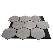 Panneau mural acoustique hexagonal Titane 80×65,5 cm