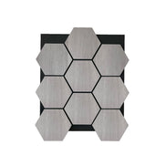 Panneau mural acoustique hexagonal Titane 80×65,5 cm