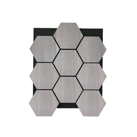 Panneau mural acoustique hexagonal Titane 80×65,5 cm