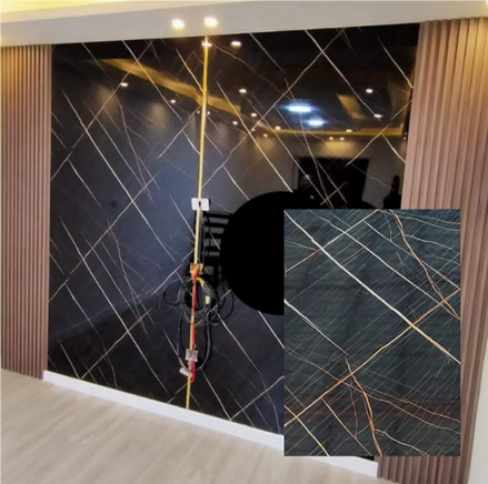 AUREA Autocollant Mural 22 Fils - 6198- 5-Noir 120×300cm