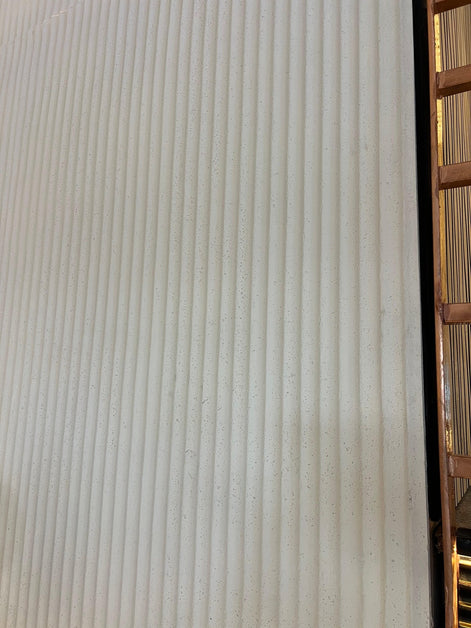 TESSA Carton Ondulé Pierre Tendre/Eau - Blanc 115×275cm
