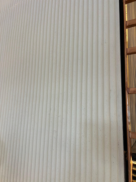 TESSA Carton Ondulé Pierre Tendre/Eau - Blanc 115×275cm